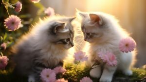 bellissimi-gattini-con-fiori-all-aperto