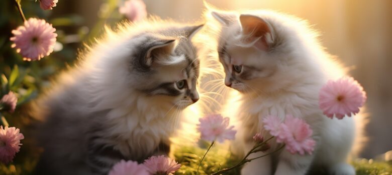 bellissimi-gattini-con-fiori-all-aperto